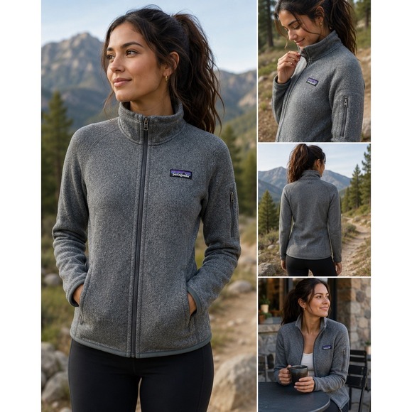 Patagonia Jackets & Blazers - Patagonia Womens XXS Gray Better Sweater Full Zip Fleece Jacket Gorpcore EUC